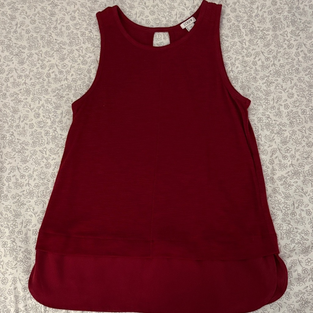 J. Crew Burgundy Sleeveless Top